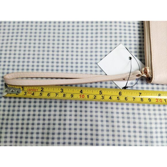 LC Lauren Condrad Peach French Kitty Wristlet  Pouch Make Up Bag NWT - Picture 7 of 15